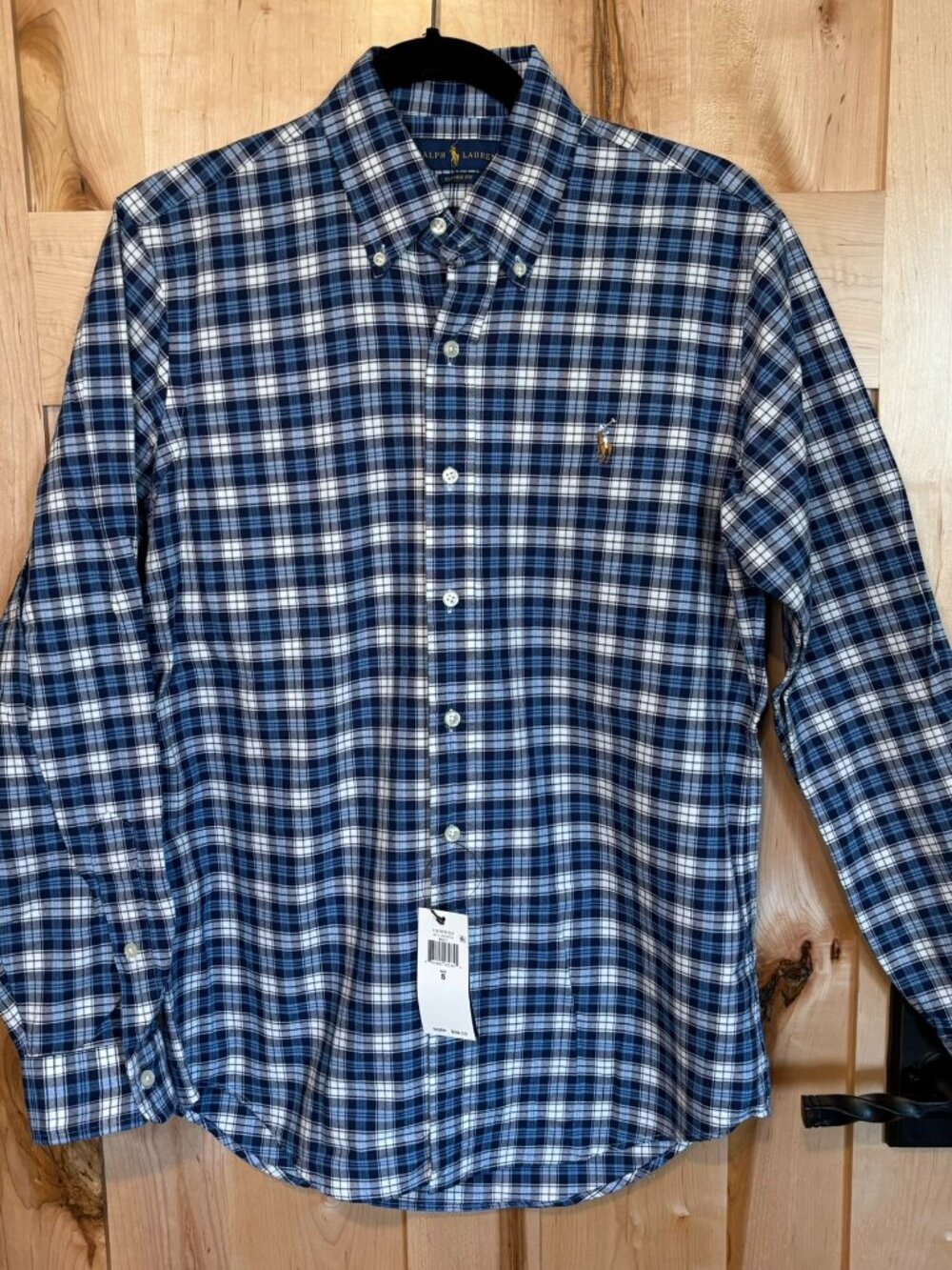 New NWT Ralph Lauren Button Down Shirt S 100% Cotton Plaid $98.50 710776781020